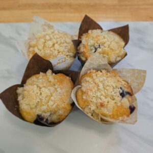 Sourdough Blueberry Crumble Muffins (4 Pack)